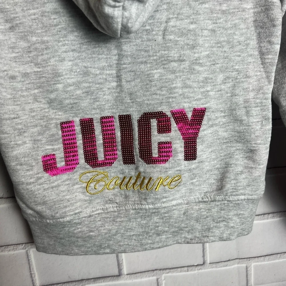 Juicy Couture girls Grey Hoodie sweatshirt /size 6X